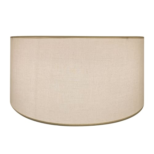Lampshades Inc. Round Hardback Lampshade, 20" Top x 20" Bottom x 10" Height, Parchment